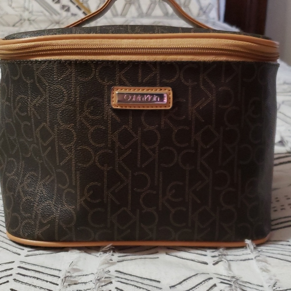 Calvin Klein cosmetic bag.